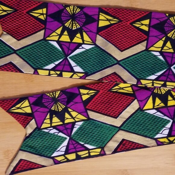 Hand Crafted Headband Headscarf Ankara African Print Cotton Fabric 49" L 4.25" - Picture 3 of 4